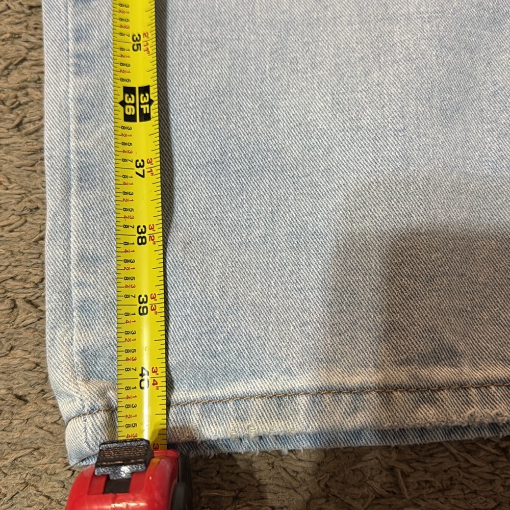 Almost Famous Blue Straight Leg Jeans with Distressed Details - Picture 10 of 13